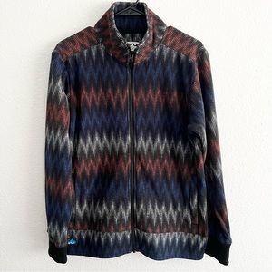 KAVU Aztec Fleece sweater jacket L